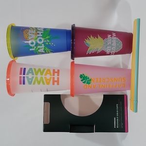 Starbucks Hawaii Collection reusable cold cups